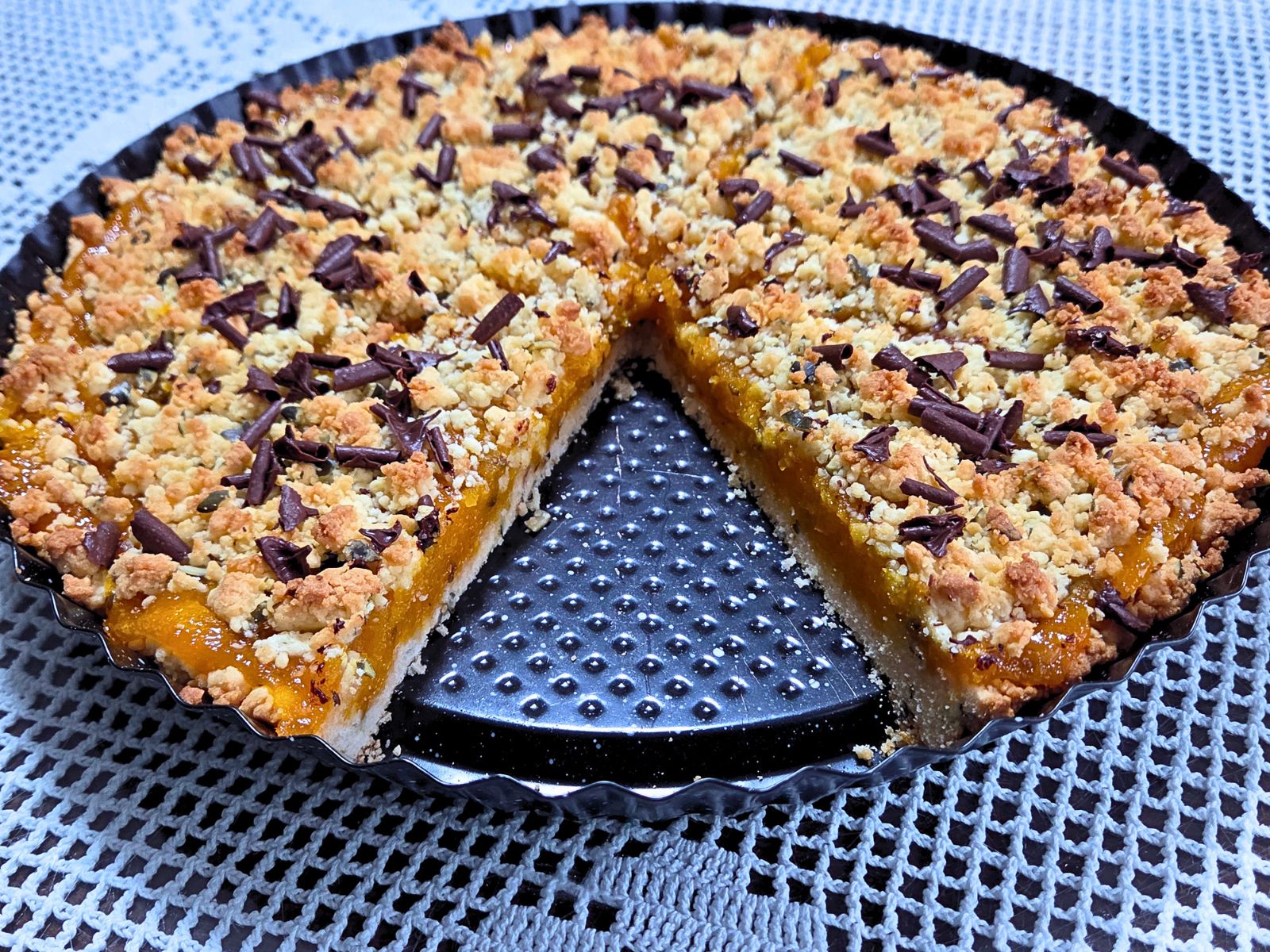 Drobljenec z marmelado iz hokaido buč
